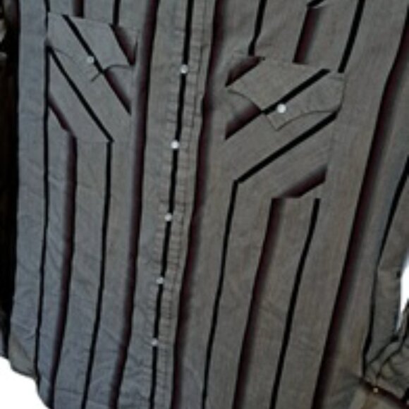 Mens Vtg Western Shirt Pearl Snaps M - Picture 2 of 5